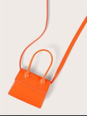 SHEIN Bright Orange Mini Shoulder Crossbody Bag